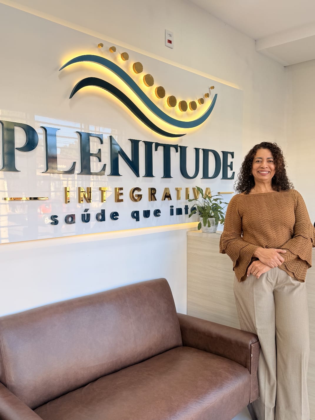 Recepção do consultório Plenitude Integrativa